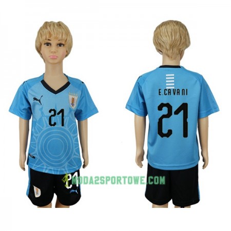 Koszulka Urugwaj E.Cavani 21 Dziecięcy Mistrzostwa Świata 2018 Domowe Stroje Piłkarskie